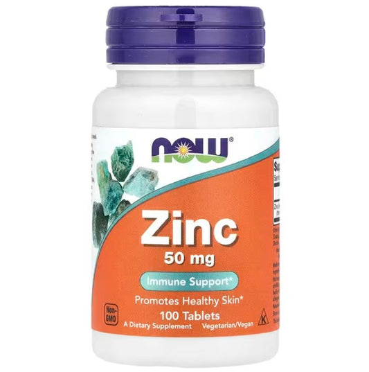 NOW Foods, Zinc, 50 mg, 100 Tablets 